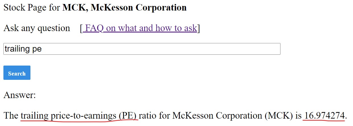p/e ratio example 2